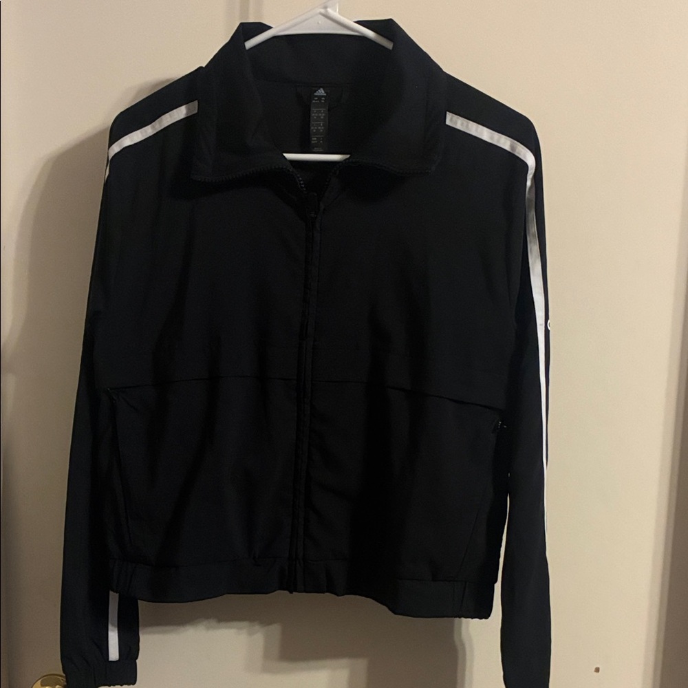 Adidas Black Jacket with White Accents